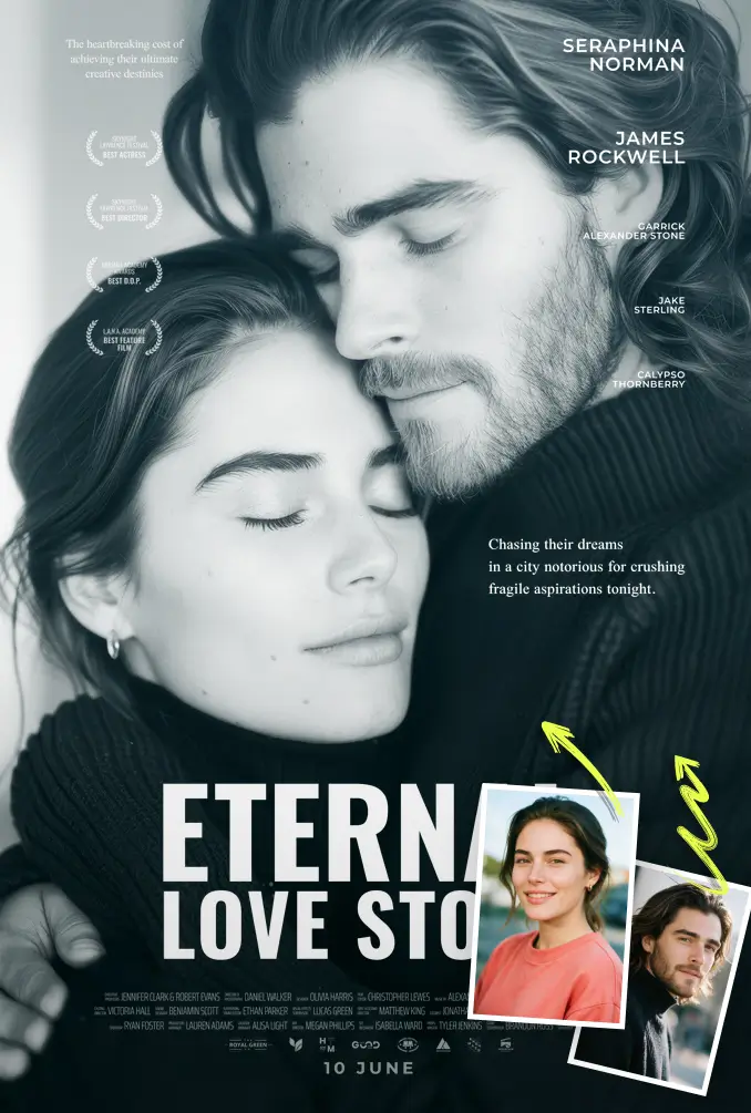 Personalized wedding or anniversary gift for couple - High stakes drama cinematic design