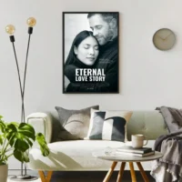Wedding gift for a couple shown as timeless framed romantic wall art