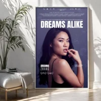 Custom movie poster gift for her presented in a framed wall display