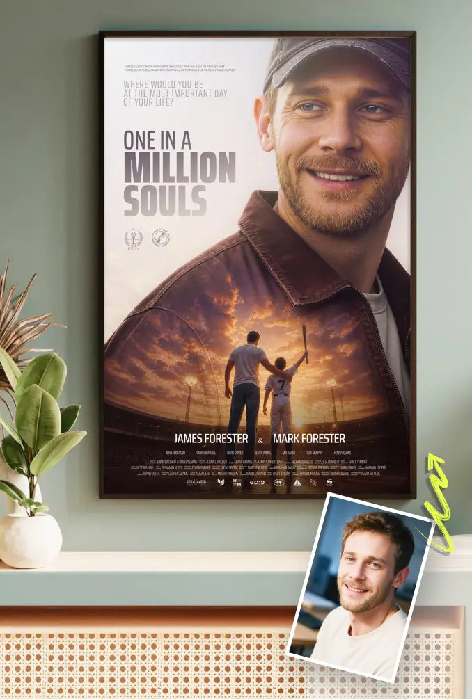 Personalized birthday & corporate gift for him - Cheering family ties cinematic design