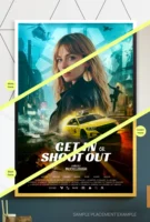 A side-by-side placement comparison of the high-octaneaction poster displayed in three different frame colors